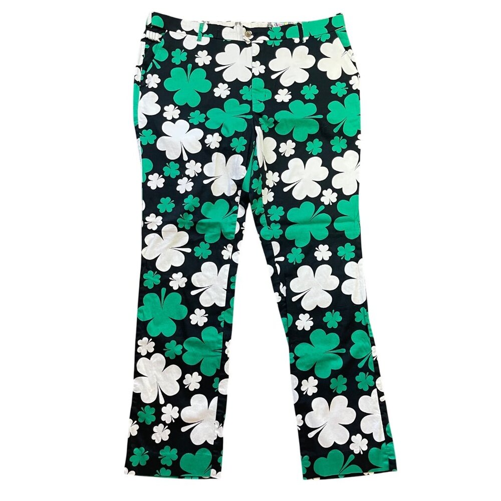 Royal &‎ Awesome Paddy Par! Golf Pants Men's Size 42 X 34 Shamrock St. Patty NEW